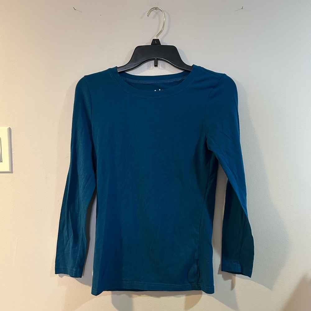 Mandee Teal layering long sleeve shirt size large